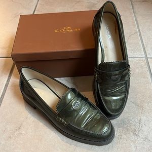 Coach Peyton Patent Pearl Loafers